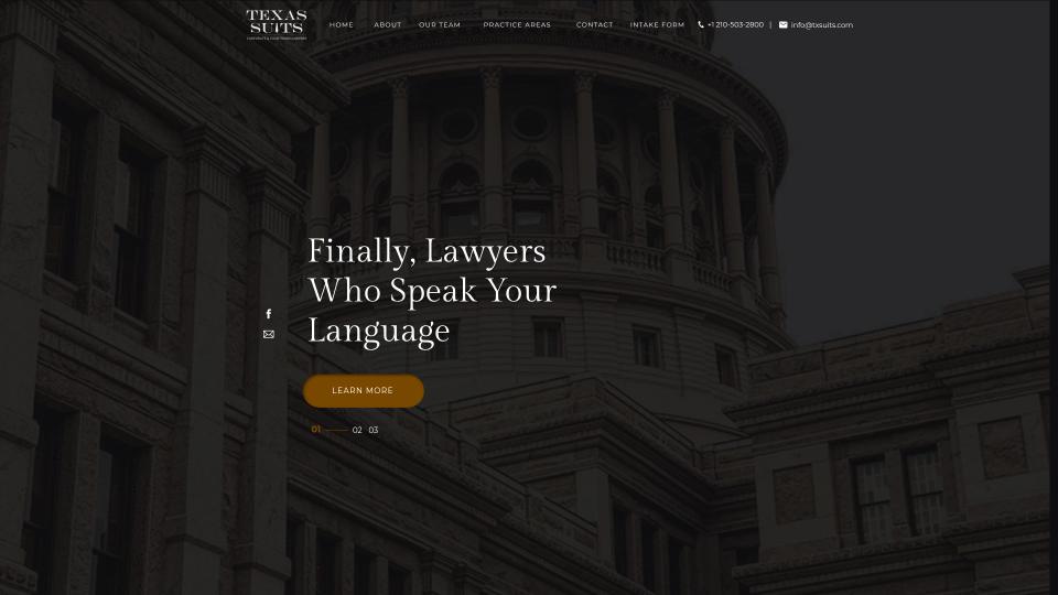 Corporate law firm, website showcase