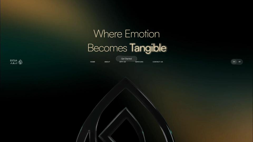 Experiential branding agency, website showcase